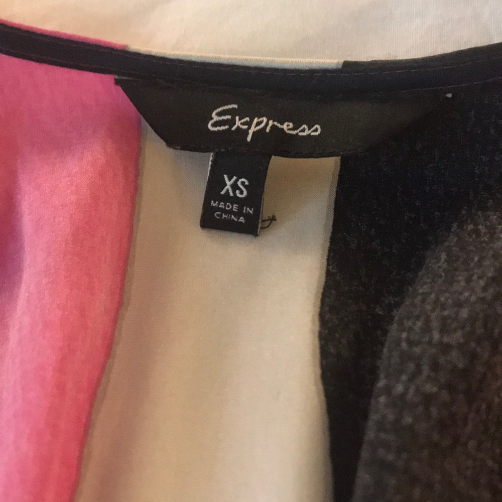 XS Express silk v-neck dress - Picture 3 of 4